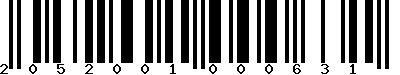 EAN-13 : 2052001000631