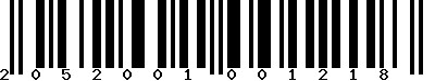 EAN-13 : 2052001001218