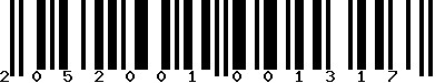 EAN-13 : 2052001001317
