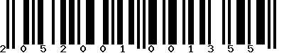 EAN-13 : 2052001001355