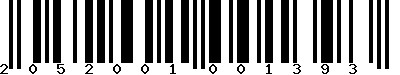 EAN-13 : 2052001001393