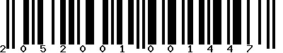 EAN-13 : 2052001001447