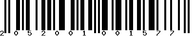 EAN-13 : 2052001001577
