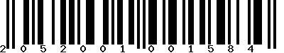 EAN-13 : 2052001001584