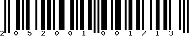 EAN-13 : 2052001001713