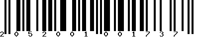 EAN-13 : 2052001001737