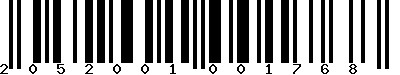 EAN-13 : 2052001001768