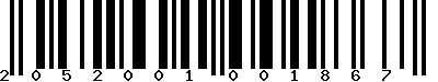 EAN-13 : 2052001001867