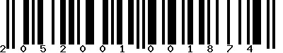 EAN-13 : 2052001001874