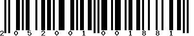 EAN-13 : 2052001001881