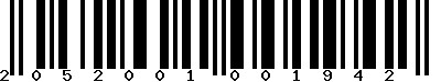 EAN-13 : 2052001001942
