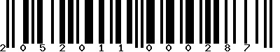 EAN-13 : 2052011000287
