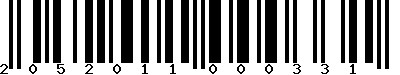EAN-13 : 2052011000331