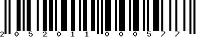 EAN-13 : 2052011000577