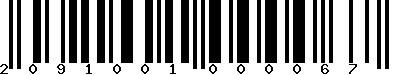 EAN-13 : 2091001000067