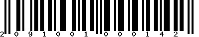 EAN-13 : 2091001000142