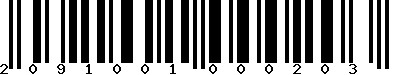 EAN-13 : 2091001000203