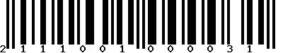 EAN-13 : 2111001000031