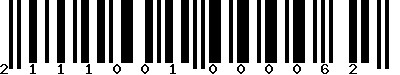 EAN-13 : 2111001000062