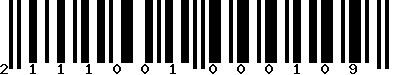 EAN-13 : 2111001000109