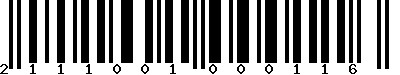 EAN-13 : 2111001000116