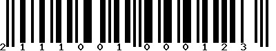 EAN-13 : 2111001000123