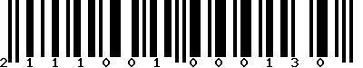EAN-13 : 2111001000130