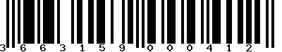 EAN-13 : 3663159000412