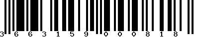 EAN-13 : 3663159000818