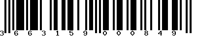 EAN-13 : 3663159000849