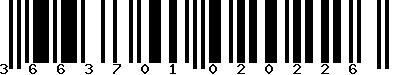 EAN-13 : 3663701020226