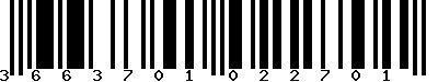 EAN-13 : 3663701022701