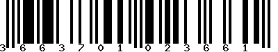 EAN-13 : 3663701023661