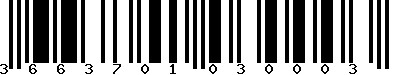 EAN-13 : 3663701030003
