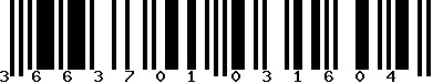 EAN-13 : 3663701031604