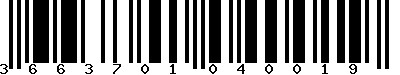 EAN-13 : 3663701040019