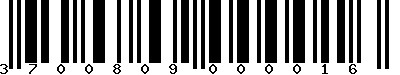 EAN-13 : 3700809000016