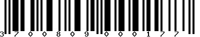 EAN-13 : 3700809000177