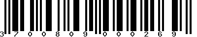 EAN-13 : 3700809000269
