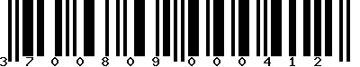 EAN-13 : 3700809000412