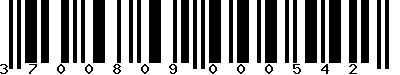 EAN-13 : 3700809000542