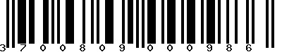 EAN-13 : 3700809000986