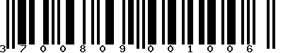 EAN-13 : 3700809001006