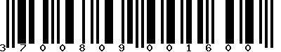 EAN-13 : 3700809001600