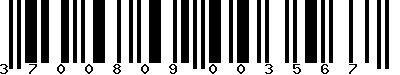 EAN-13 : 3700809003567