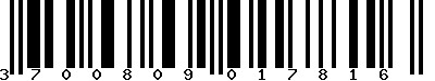 EAN-13 : 3700809017816