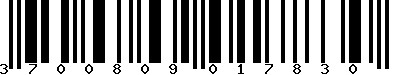 EAN-13 : 3700809017830