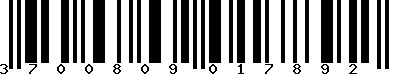 EAN-13 : 3700809017892