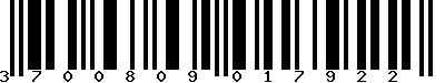 EAN-13 : 3700809017922