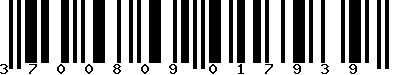 EAN-13 : 3700809017939